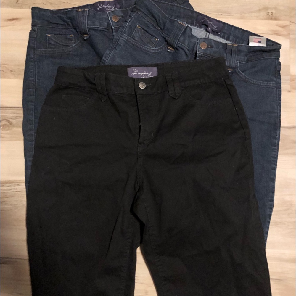 NYDJ 3 pairs  long shorts size 10 great condition